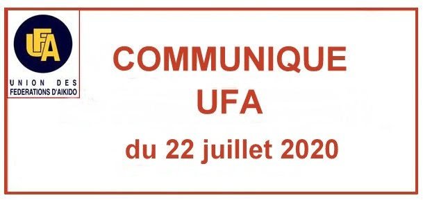 Communiqué UFA du 22 juillet 2020